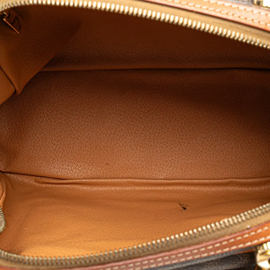 Celine Macadam Coated Canvas Handbag Brown Canvas Good - Model View