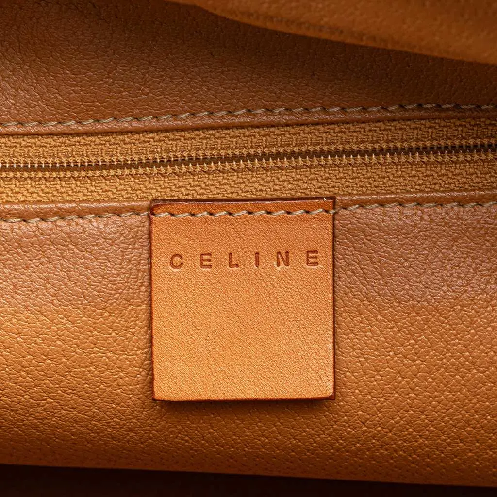 Celine Macadam Coated Canvas Handbag Brown Canvas Good - Box View
