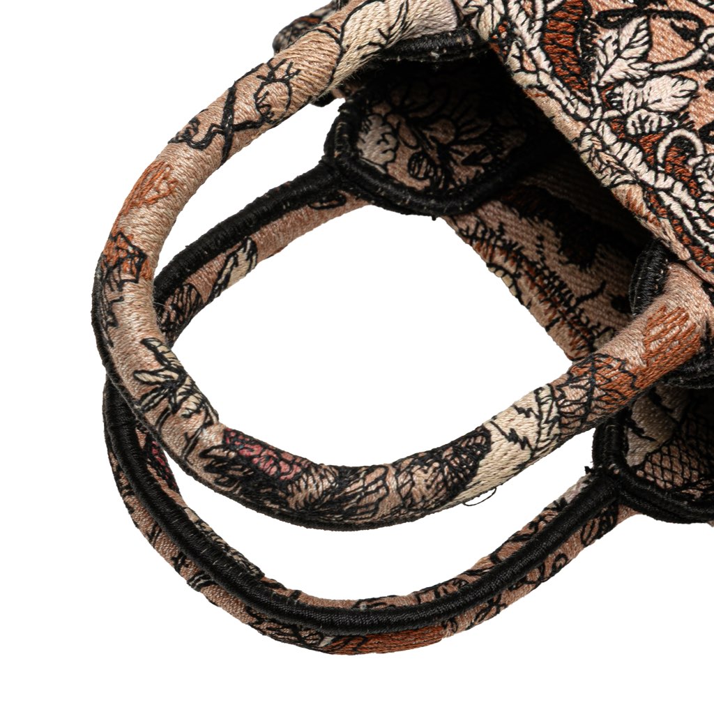 Dior Mini Embroidered Canvas Jardin Magique Vertical Book Tote - Image 11