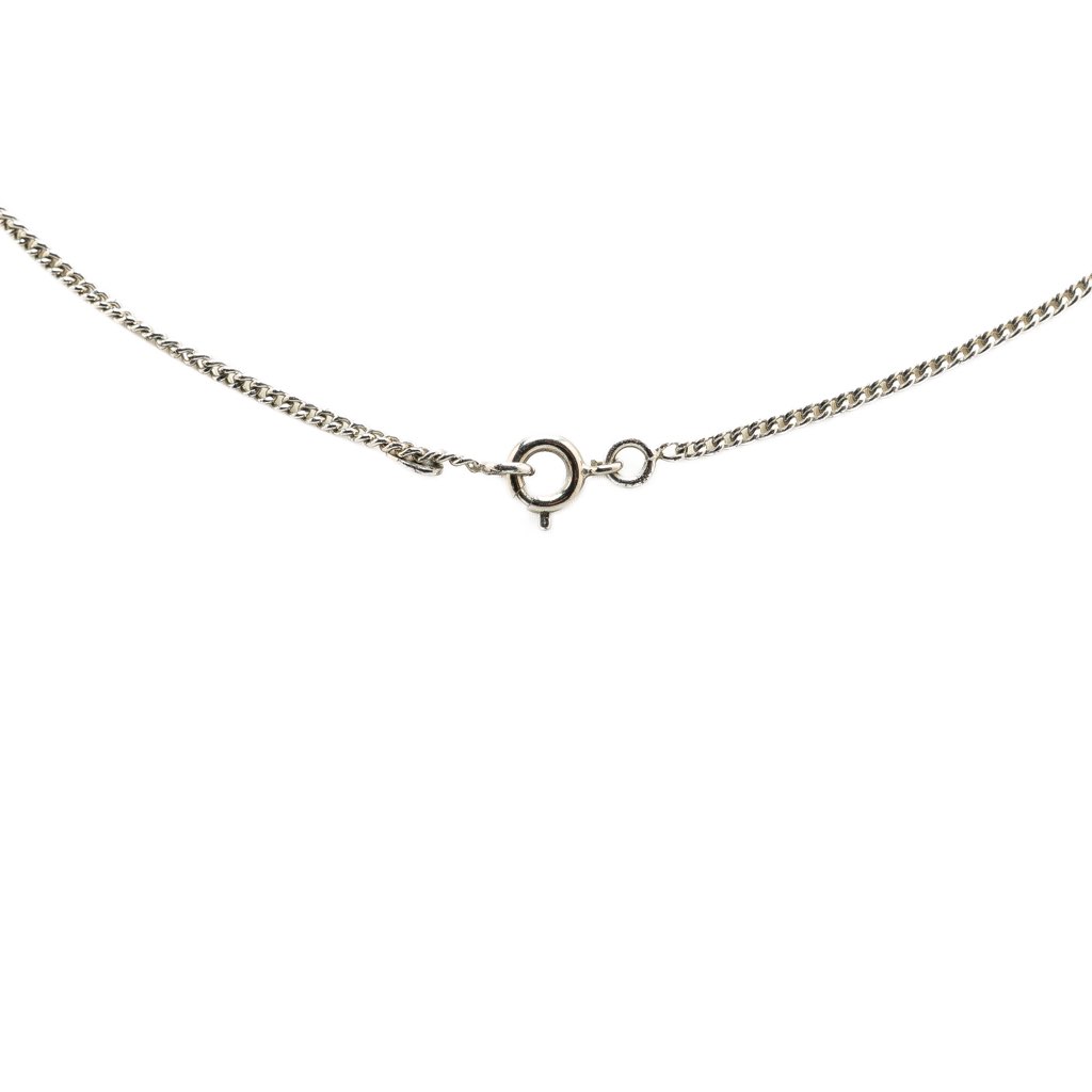 Chanel Silver Enamel CC Pendant Necklace - 4