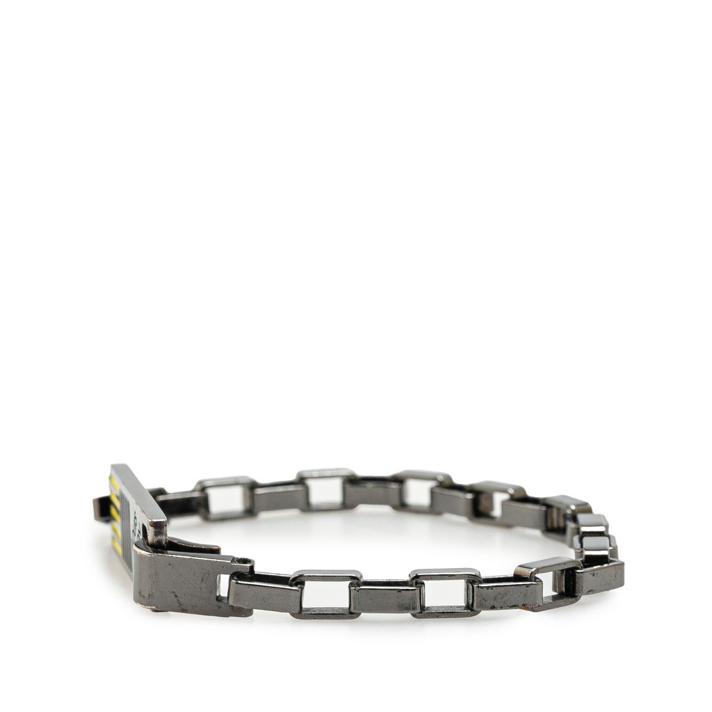 Louis Vuitton Brass and Enamel Damier Colors Chain Bracelet - 2