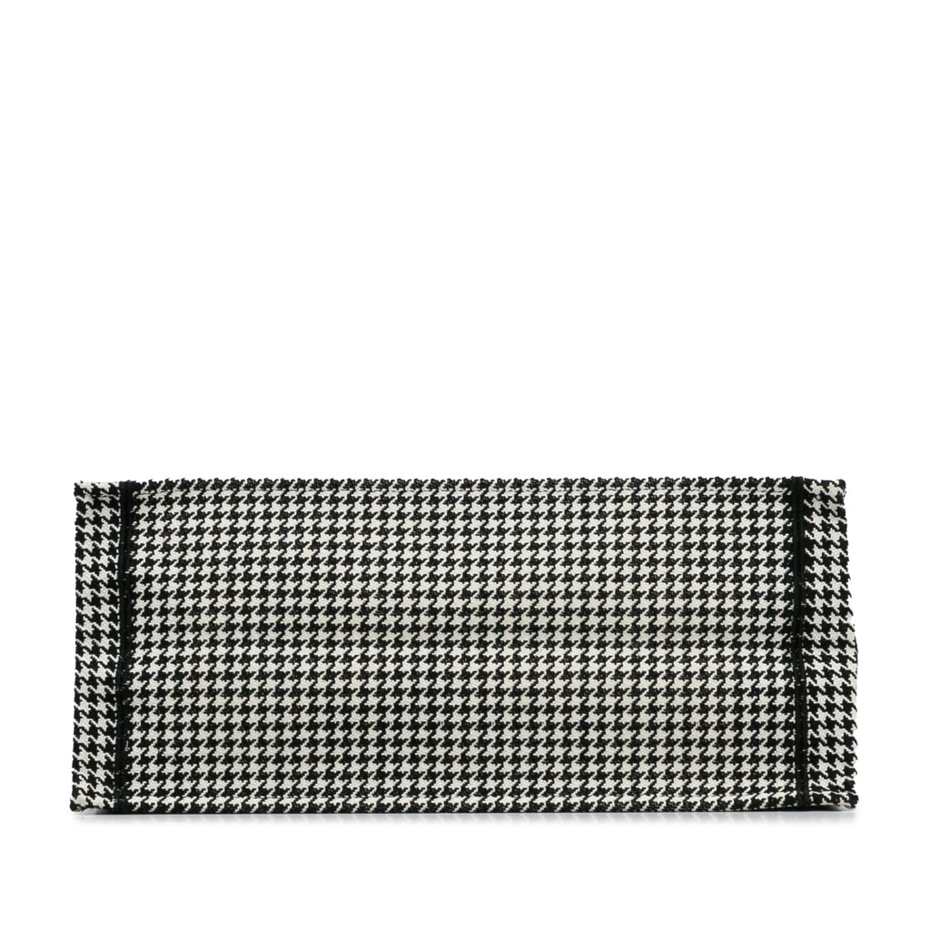 Dior Large Canvas Houndstooth Embroidered Book Tote - 5
