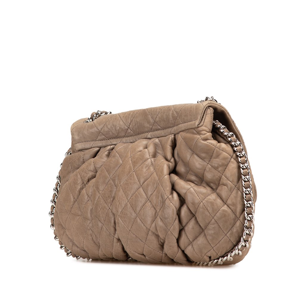 Chanel Large Washed Lambskin Chain Around Flap - 2
