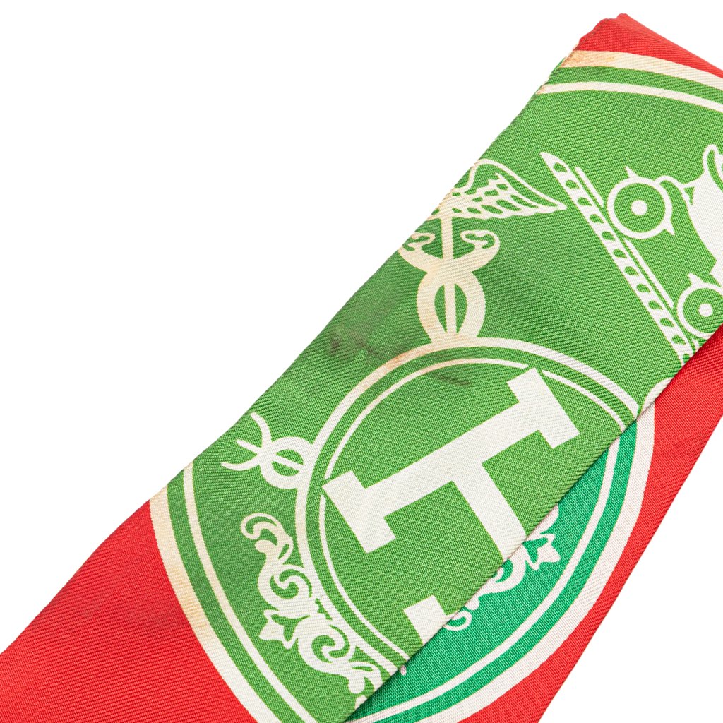 Hermès Ex Libris Twisty Silk Twilly Scarf - 4