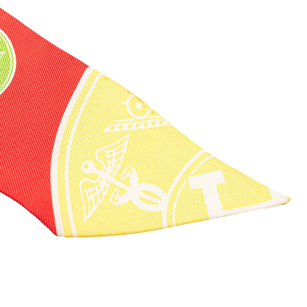 Hermès Ex Libris Twisty Silk Twilly Scarf - Detail 2