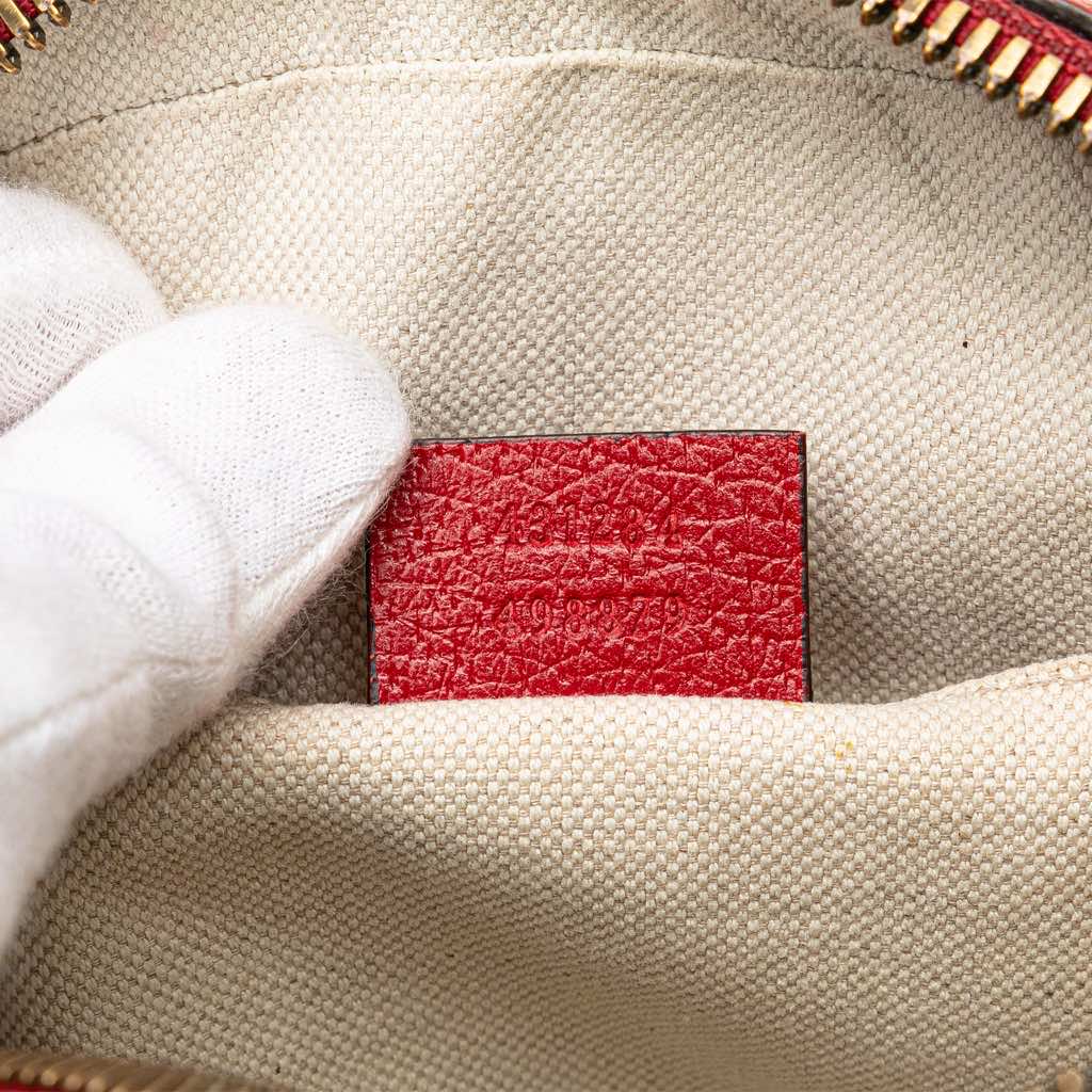 Gucci Leather Animalier Web Disco Crossbody - Detail 1