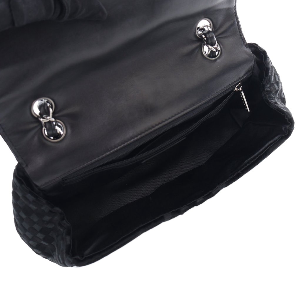 Chanel CC Check Embossed Velvet Belted Side Flap - 4