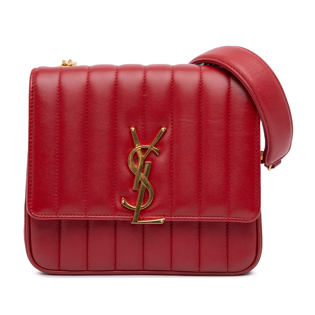 Saint Laurent Medium Lambskin Monogram Vicky Chain Bag