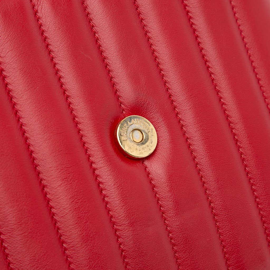 Saint Laurent Medium Lambskin Monogram Vicky Chain Bag - Image 13