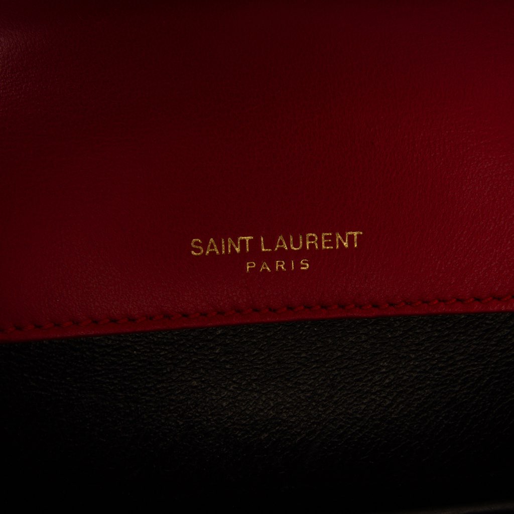 Saint Laurent Medium Lambskin Monogram Vicky Chain Bag - Side view