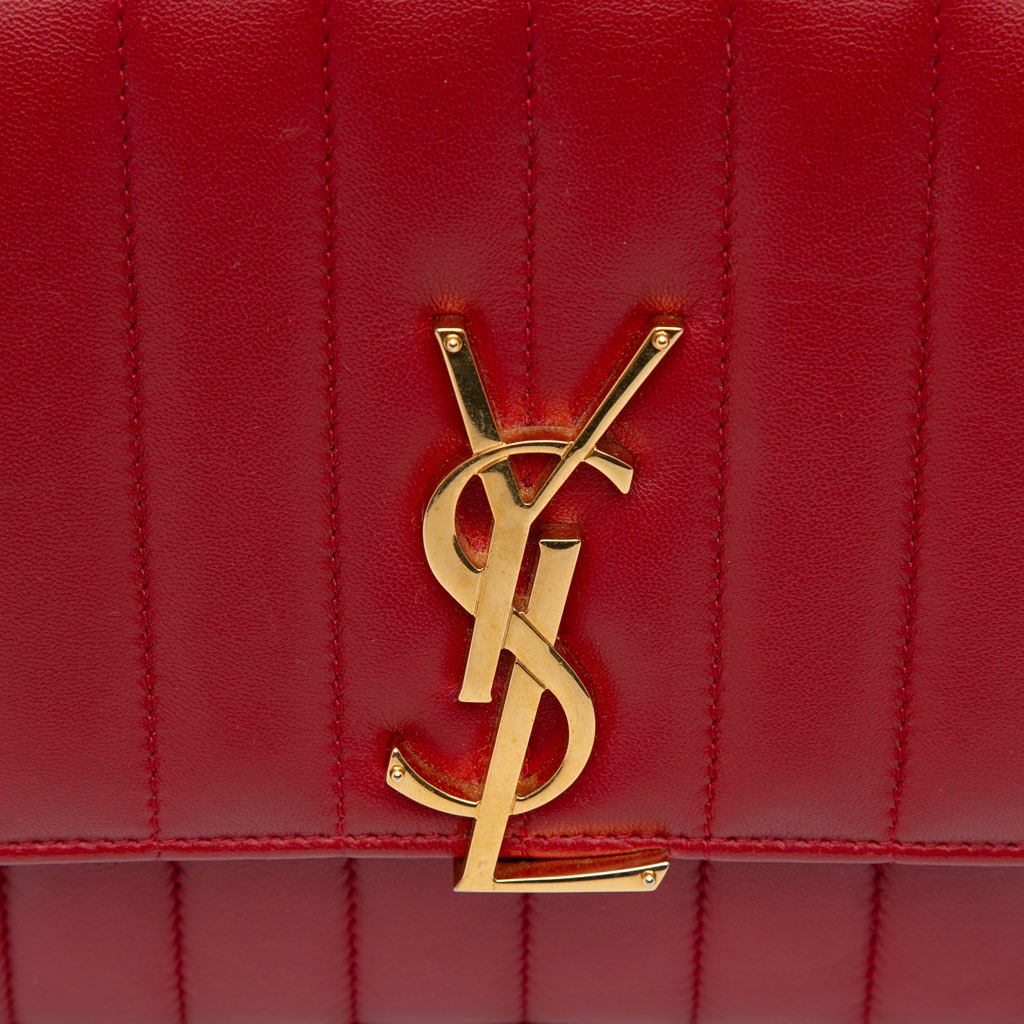 Saint Laurent Medium Lambskin Monogram Vicky Chain Bag - Detail 2