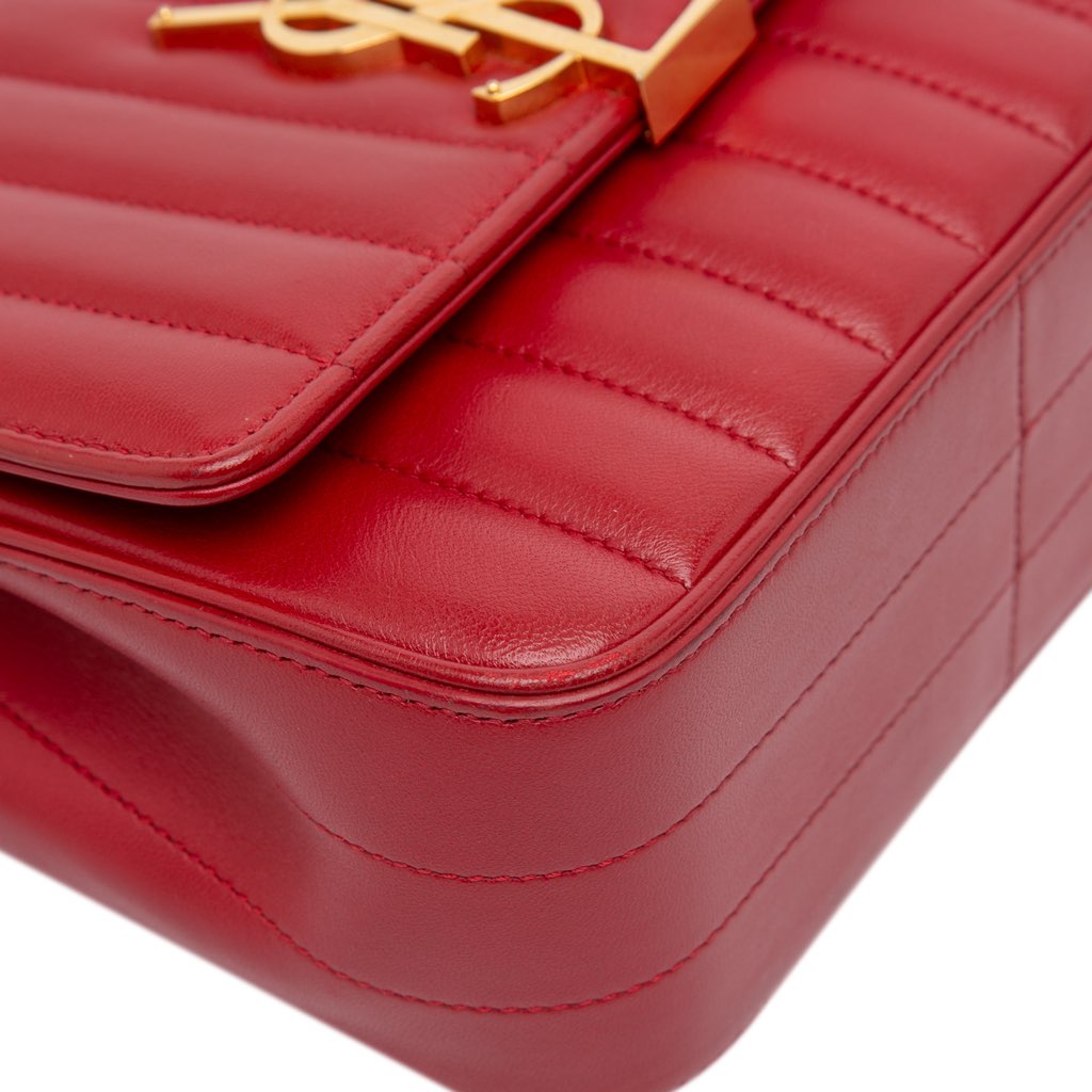 Saint Laurent Medium Lambskin Monogram Vicky Chain Bag - Image 11