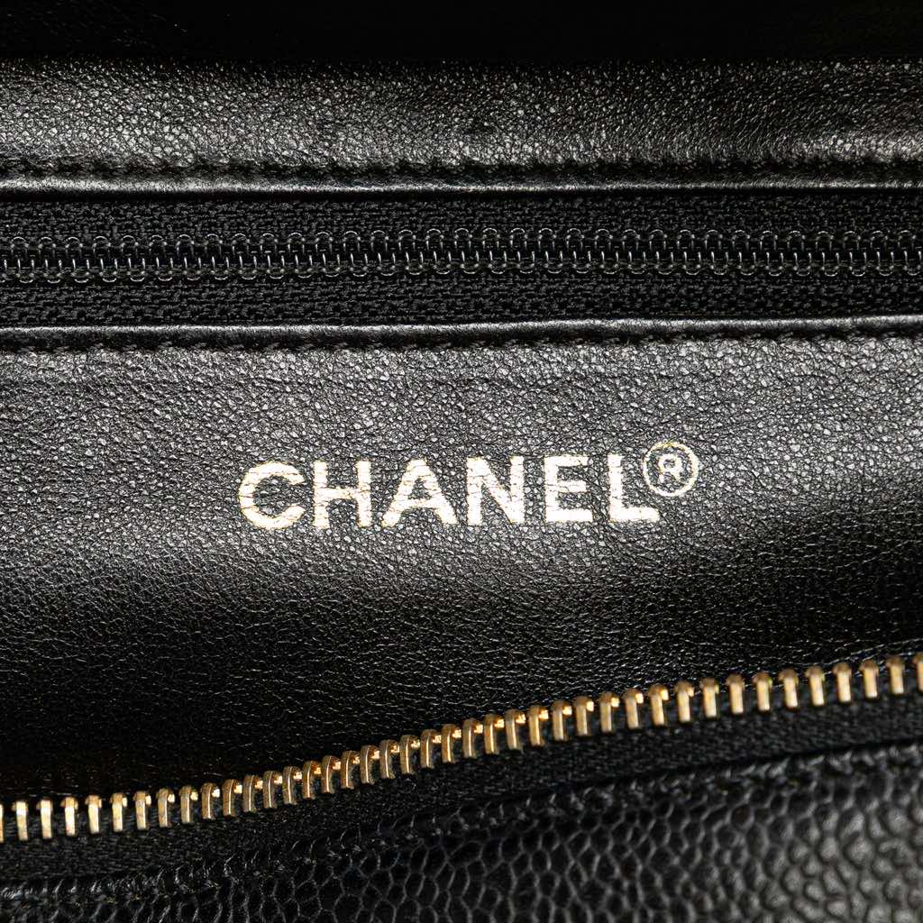 Chanel Grand Quilted Caviar Timeless Shopping Tote - Side view