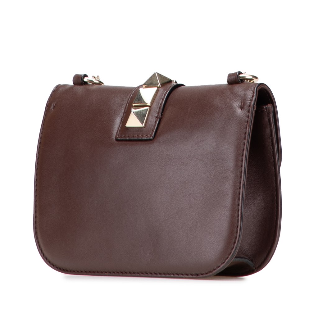 Valentino Small Leather Rockstud Glam Lock Crossbody - 2