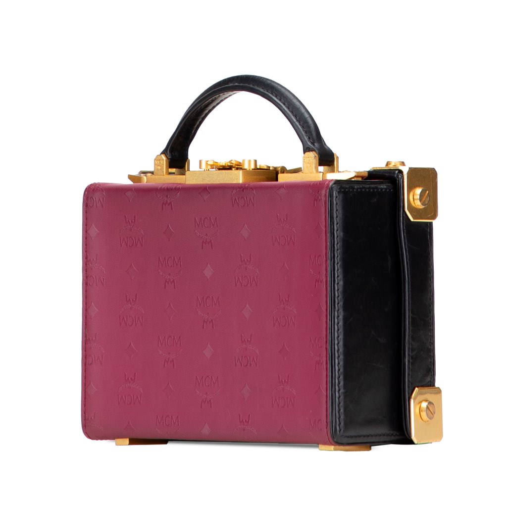 Mcm Odeon Calfskin Berlin Satchel - Back view