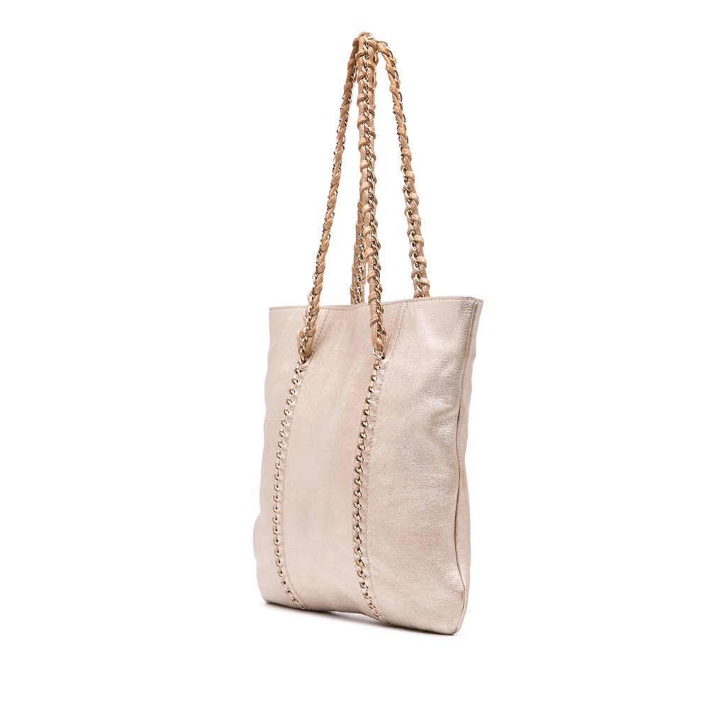 Chanel Metallic Goatskin Luxe Ligne Tote - Back view