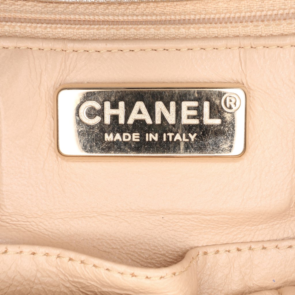 Chanel Metallic Goatskin Luxe Ligne Tote - Side view