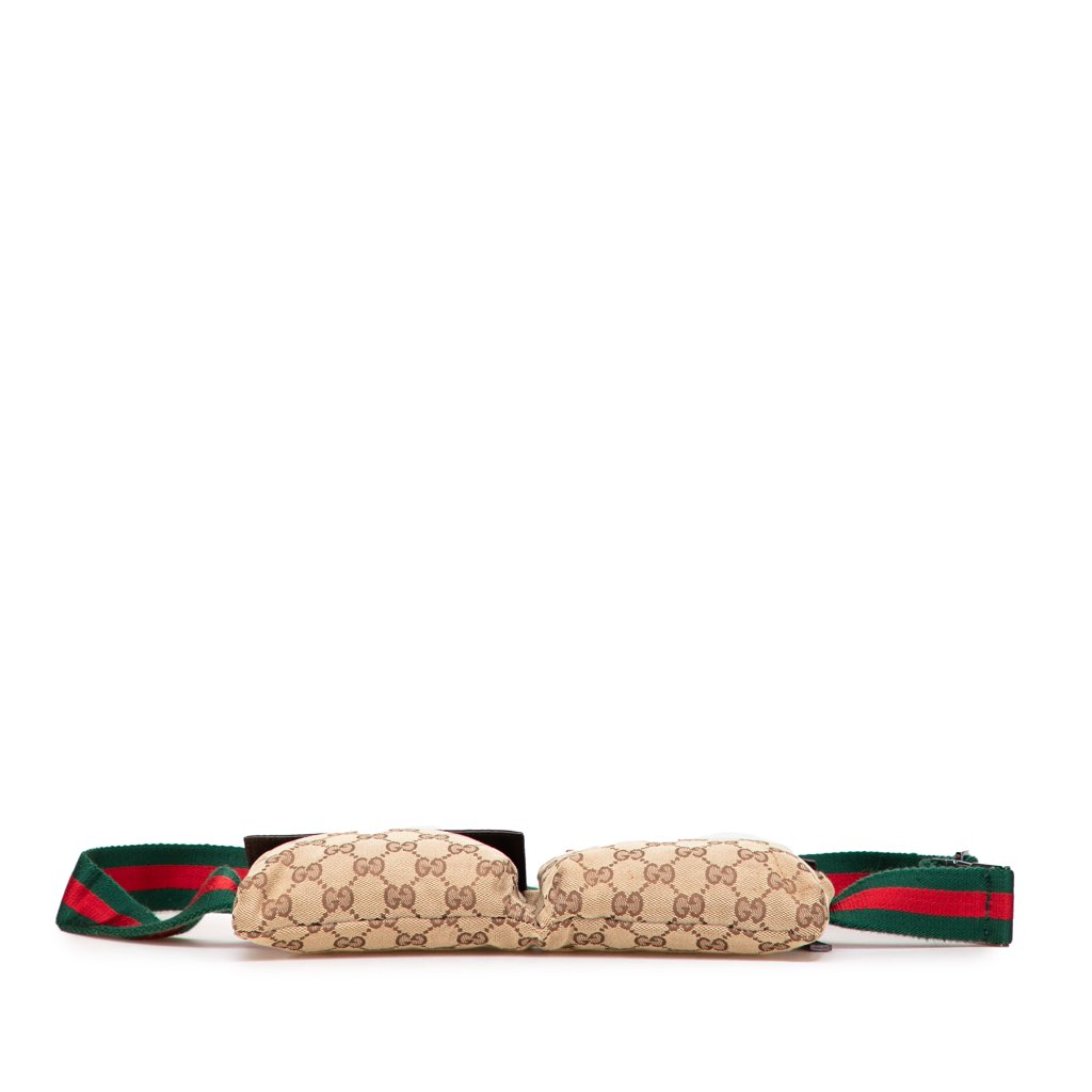 Gucci GG Canvas Web Double Pocket Belt Bag - 3