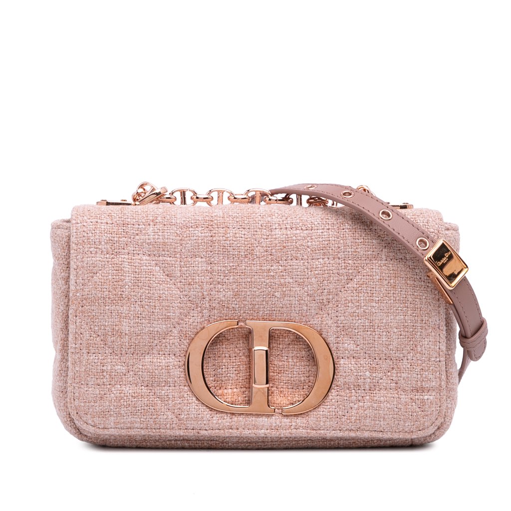 Dior Small Tweed Macrocannage Caro Bag