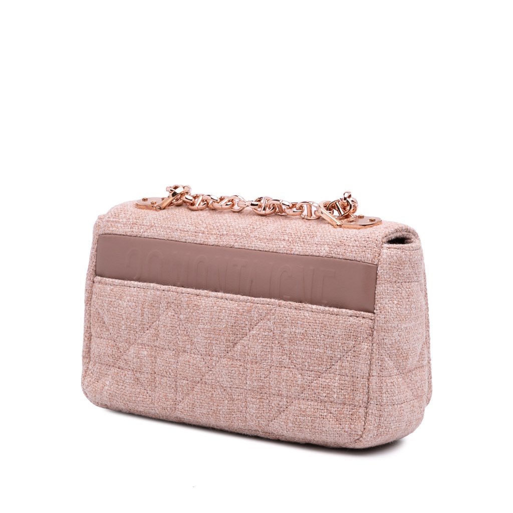 Dior Small Tweed Macrocannage Caro Bag - Back view