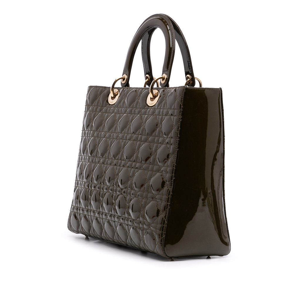 Dior Large Patent Cannage Lady Dior - 2