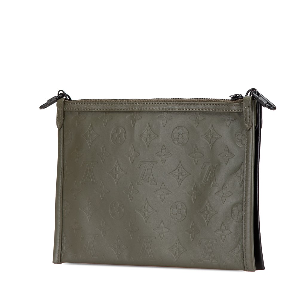 Louis Vuitton Monogram Shadow Double Flat Messenger - Back view
