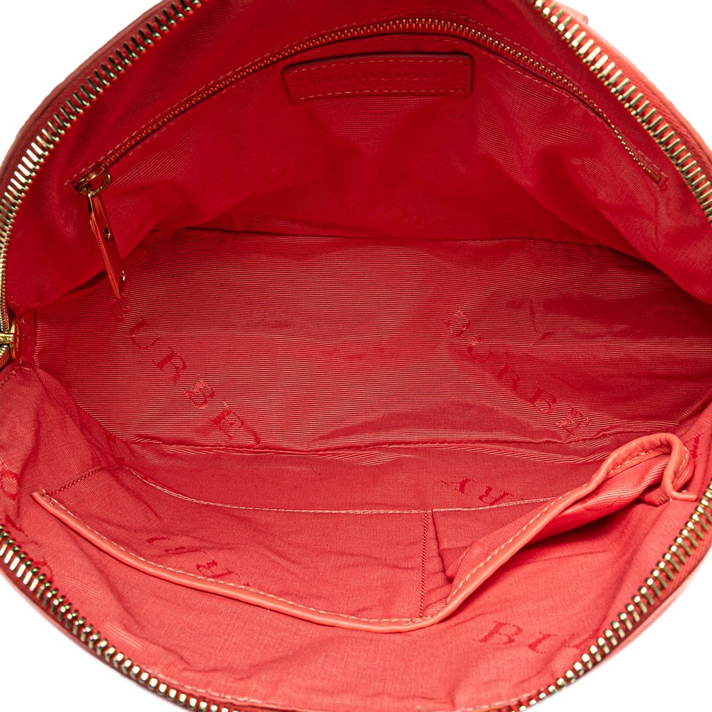 Burberry Small Heritage Grain Check Embossed Orchard Bowling Bag - 4