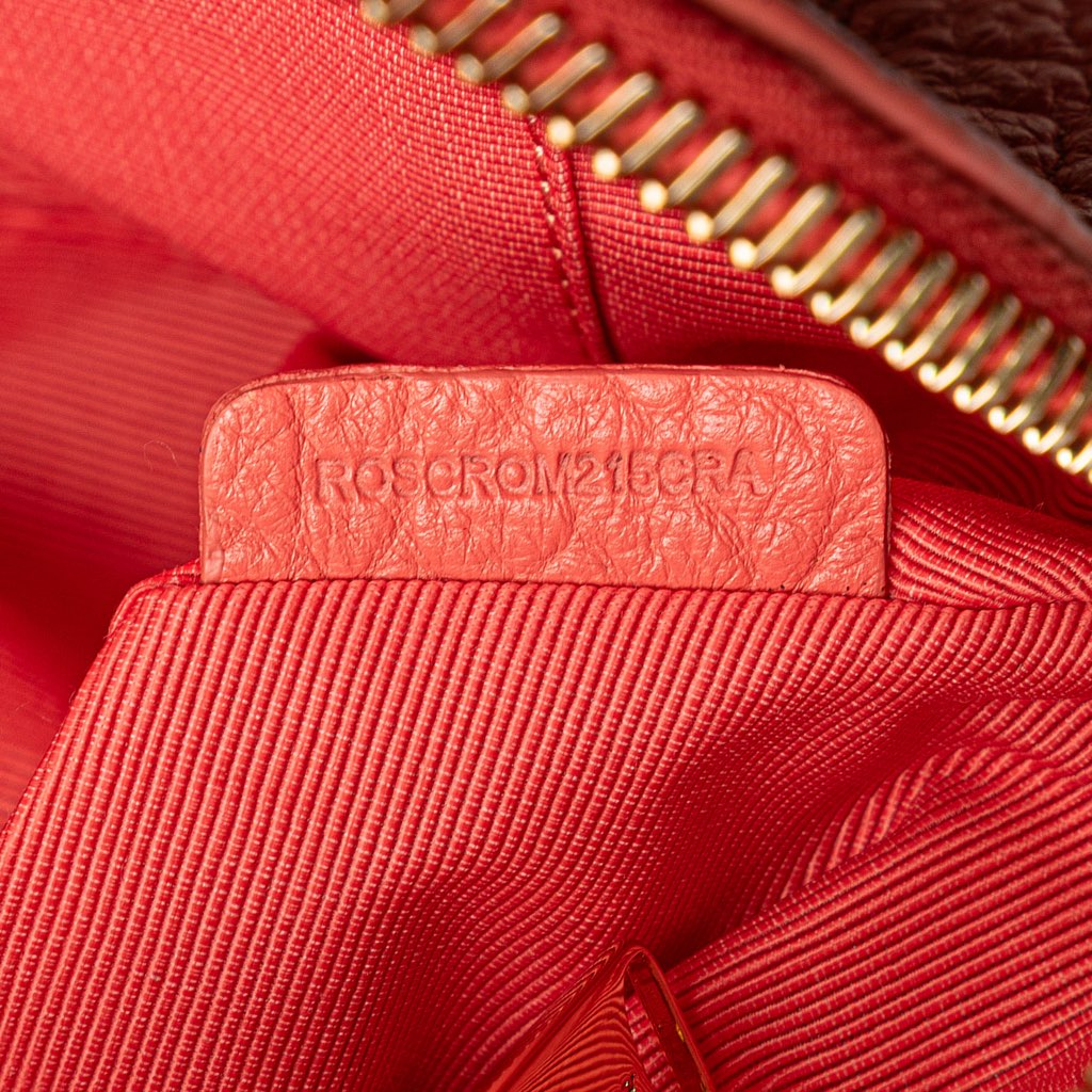 Burberry Small Heritage Grain Check Embossed Orchard Bowling Bag - Image 10