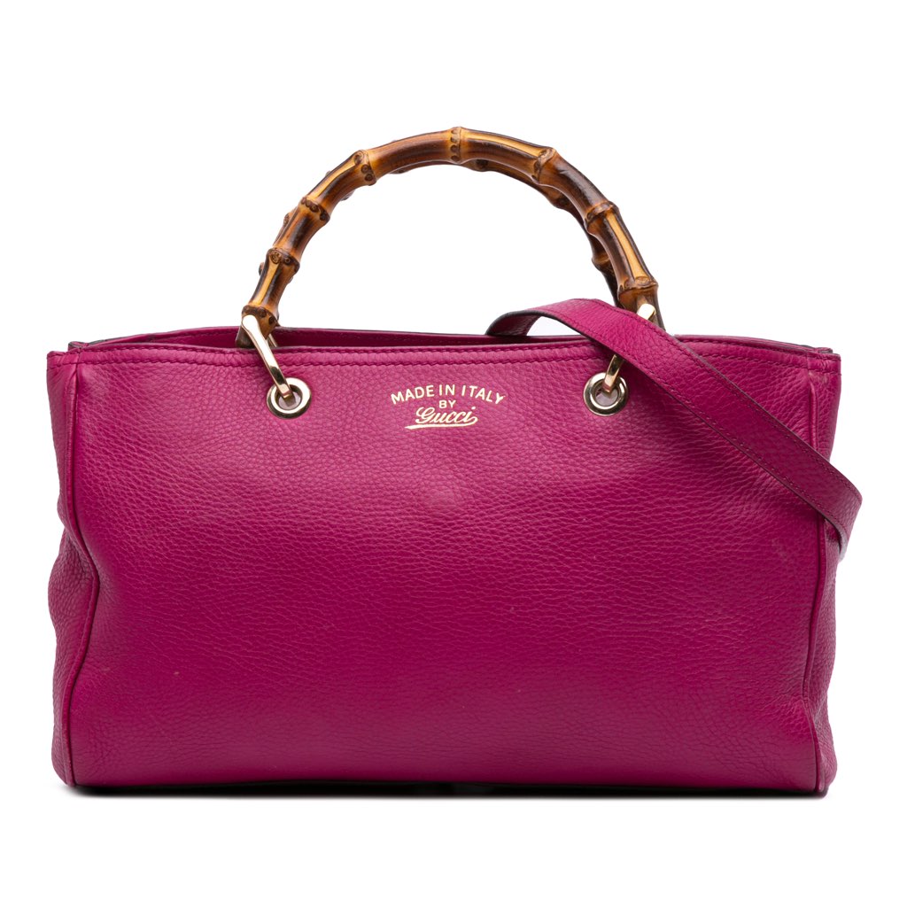 Gucci Medium Calfskin Bamboo Shopper Satchel