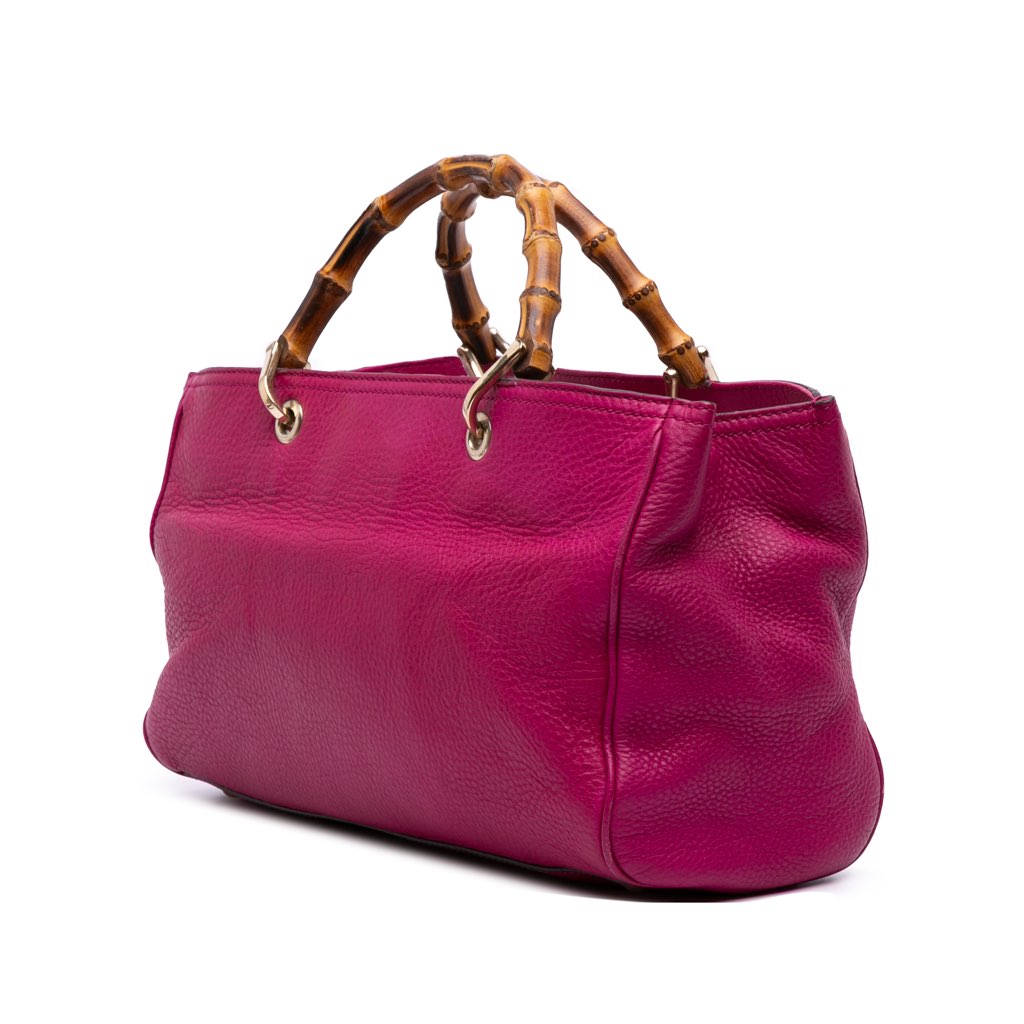 Gucci Medium Calfskin Bamboo Shopper Satchel - 2