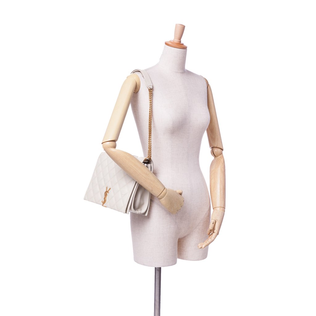 Saint Laurent Small Quilted Lambskin Becky Chain Shoulder Bag - Image 14