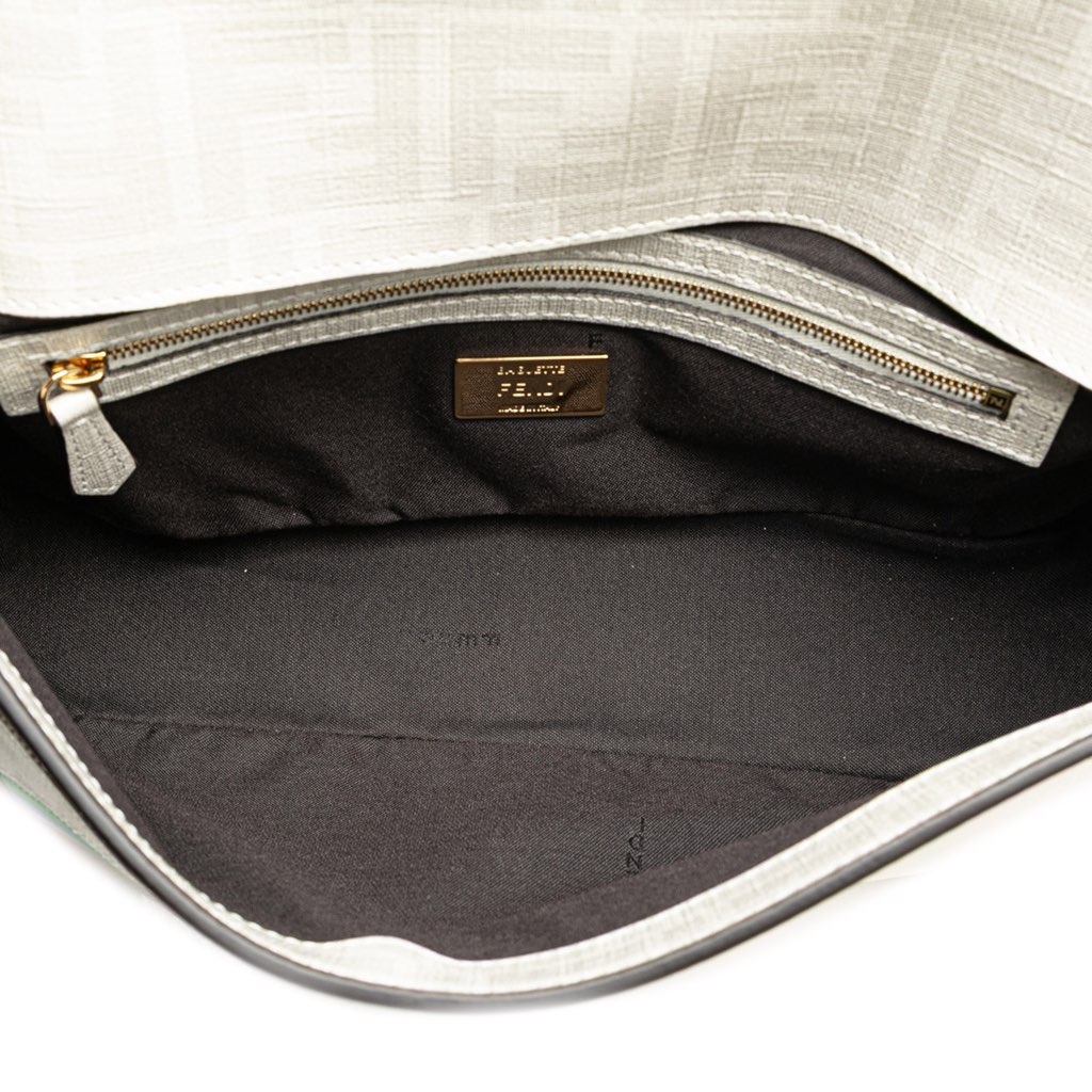 Fendi Zucca Graphic Print Coated Canvas Bikini Girls Baguette Satchel - 4