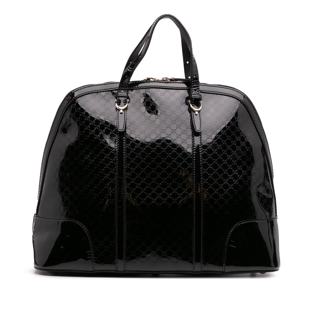 Gucci Large Microguccissima Patent Nice Dome Top Handle Bag