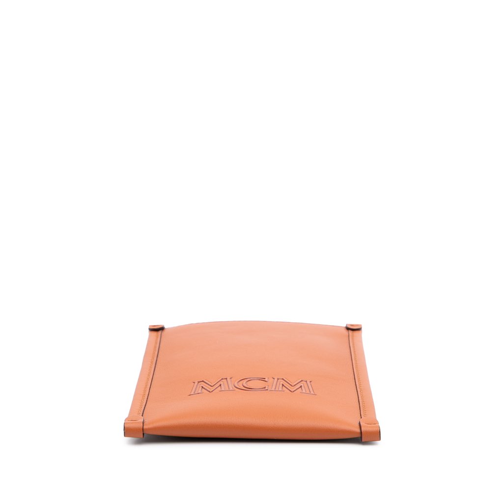 Mcm Spanish Calfskin Embossed Logo Aren Lanyard Phone Case - Image 6