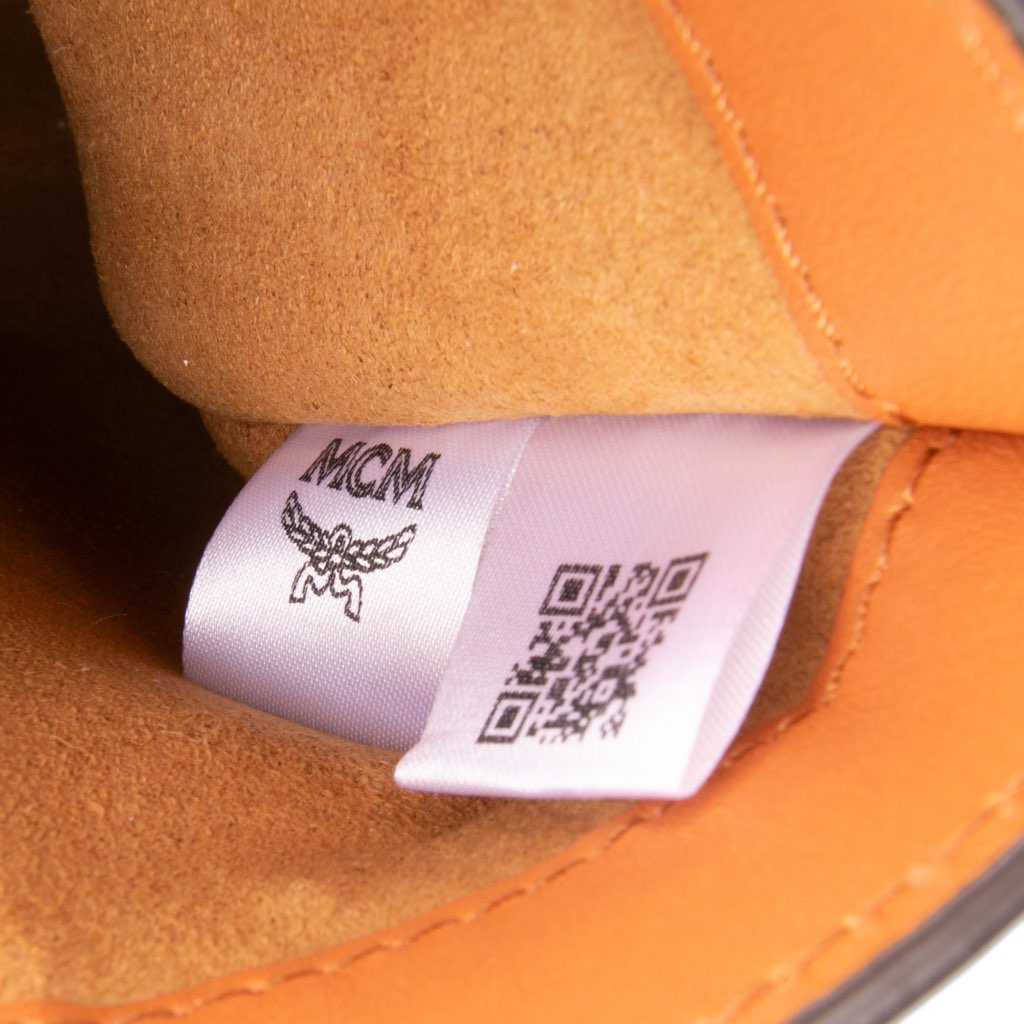 Mcm Spanish Calfskin Embossed Logo Aren Lanyard Phone Case - Side view