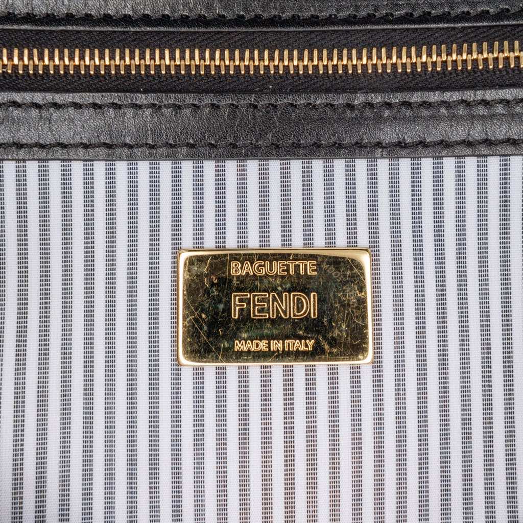 Fendi Striped Jersey Baguette Satchel - 5