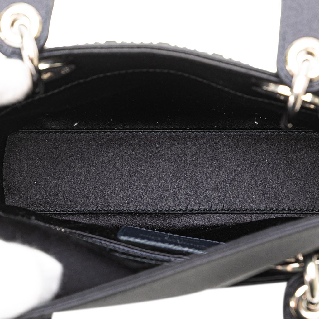 Dior Mini Satin Cannage Strass Crystal Embellished Lady Dior - 4