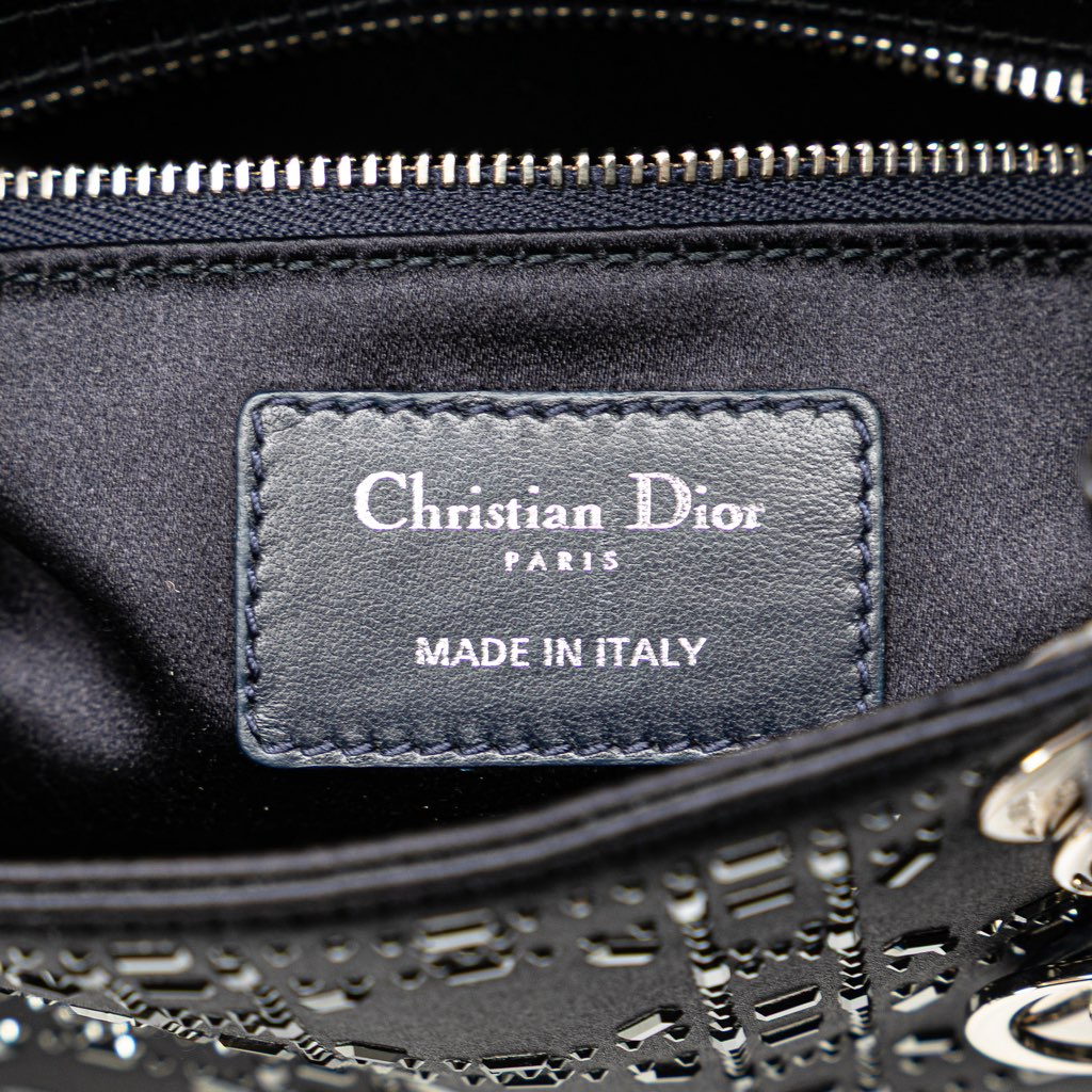 Dior Mini Satin Cannage Strass Crystal Embellished Lady Dior - Side view