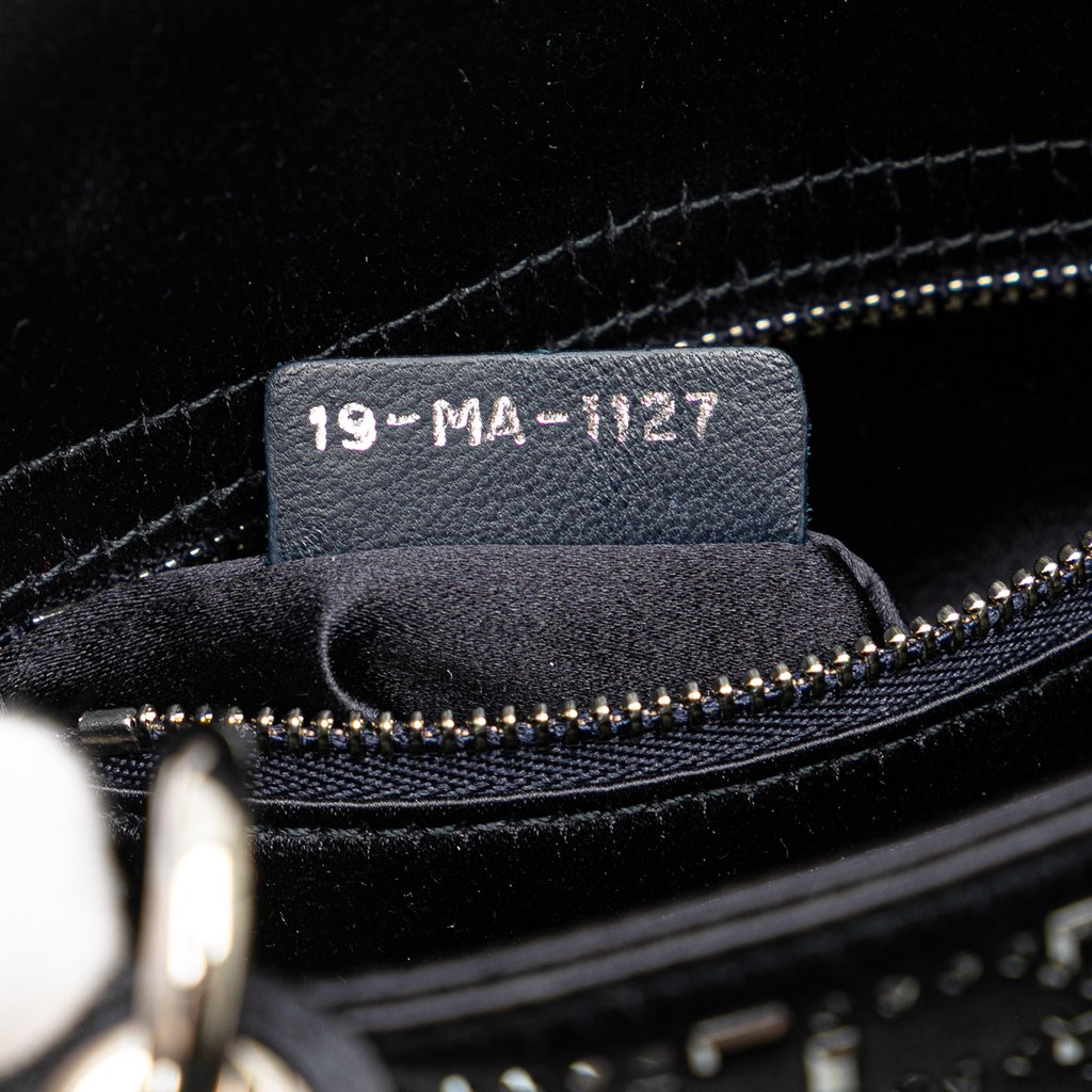 Dior Mini Satin Cannage Strass Crystal Embellished Lady Dior - Detail 1