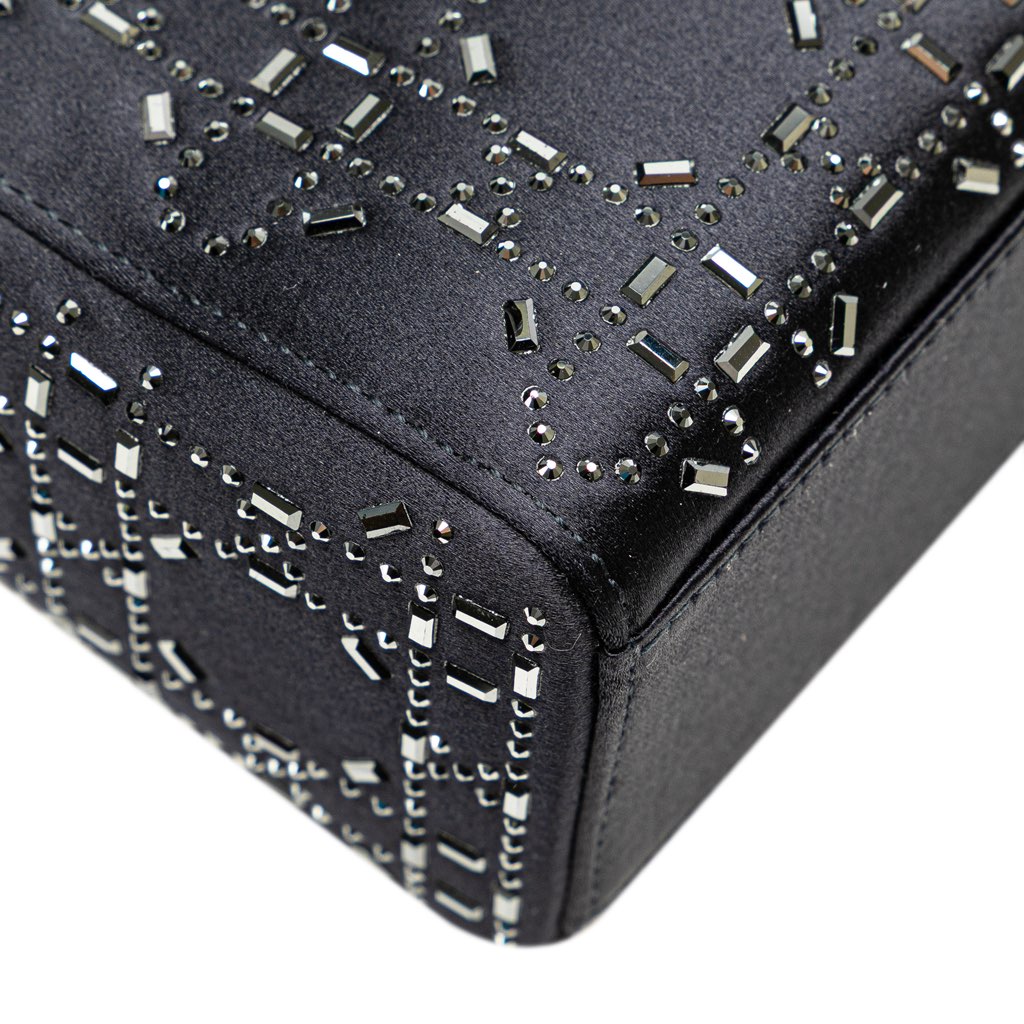 Dior Mini Satin Cannage Strass Crystal Embellished Lady Dior - Image 11