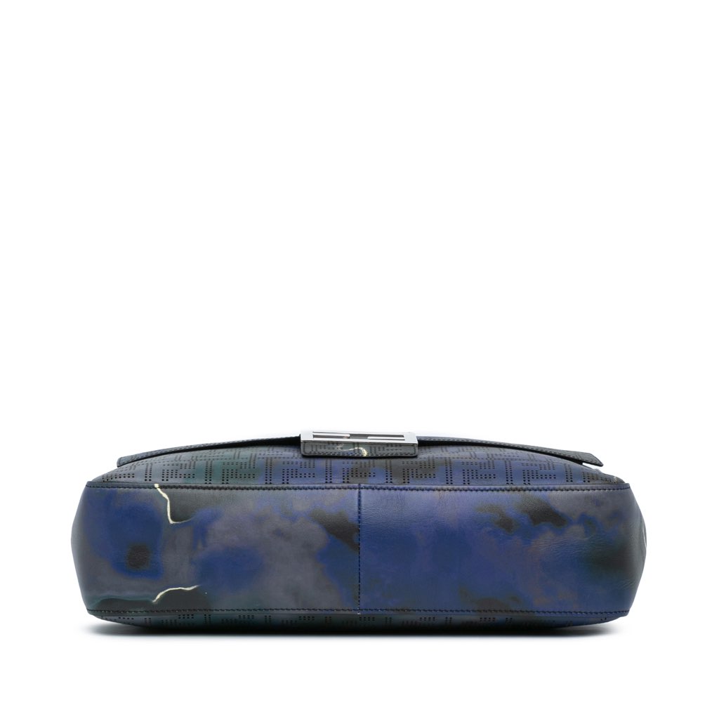 Fendi Large Zucca Perforated Leather Baguette Satchel - 3