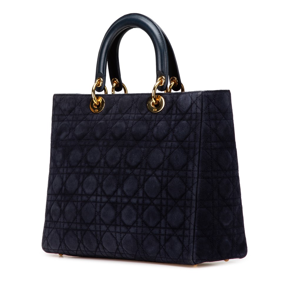 Dior Large Suede Cannage Lady Dior - 2