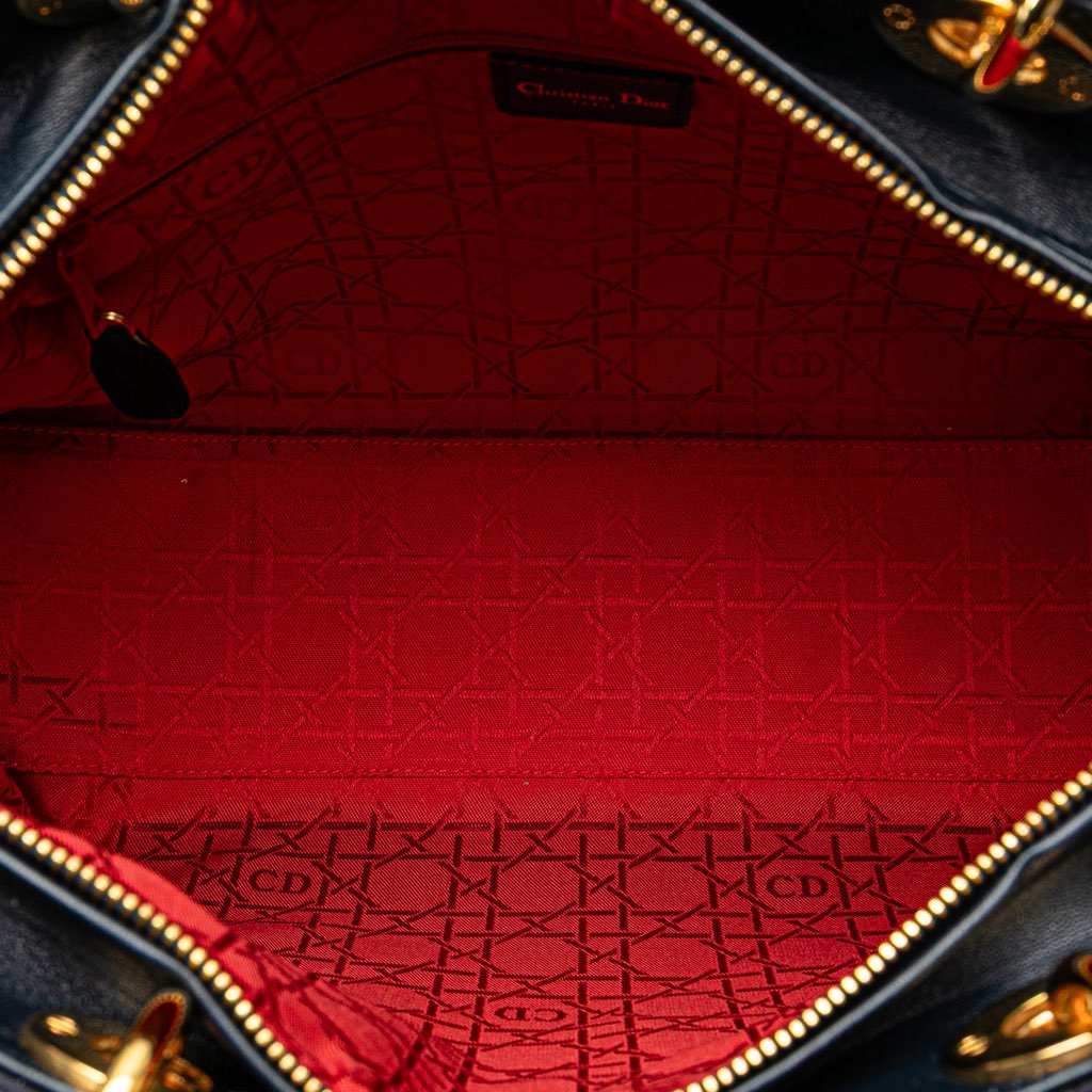 Dior Large Suede Cannage Lady Dior - 4