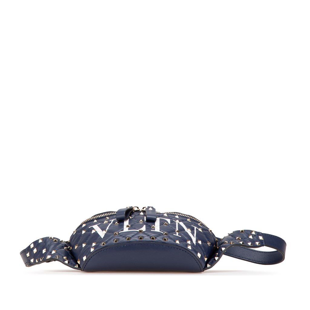 Valentino Quilted Lambskin VLTN Rockstud Spike Belt Bag - 3
