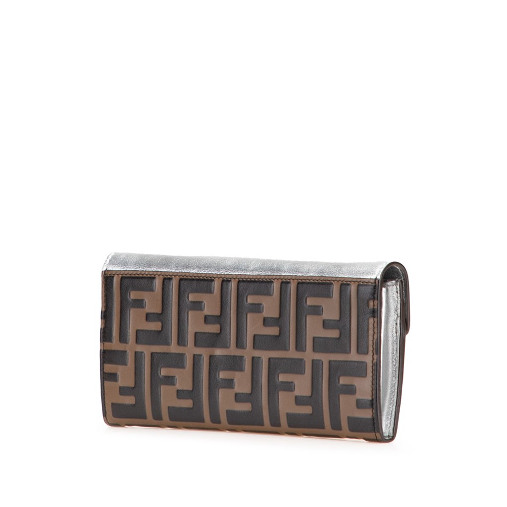Fendi Zucca Embossed Leather F is Fendi Continental Wallet - 2