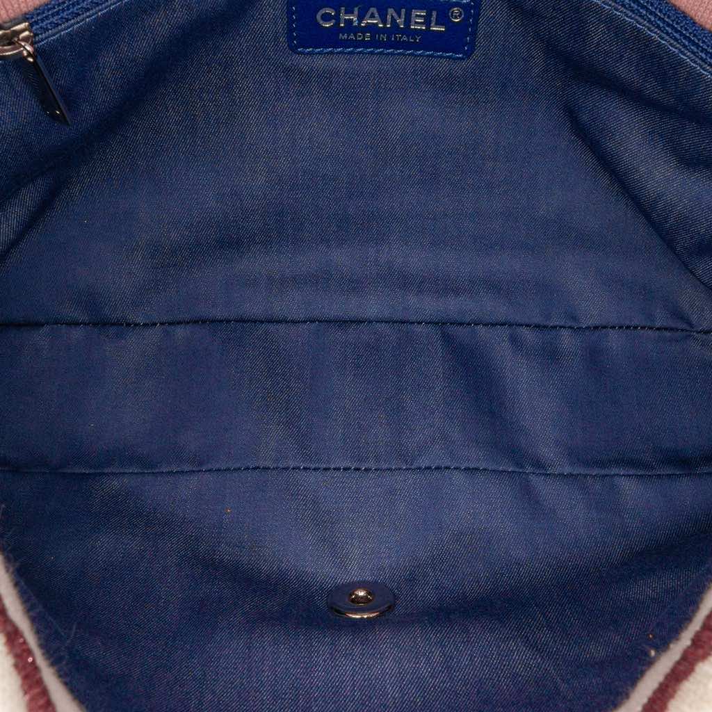 Chanel Jumbo Stripe Jersey Felt and Rope Flap - 4