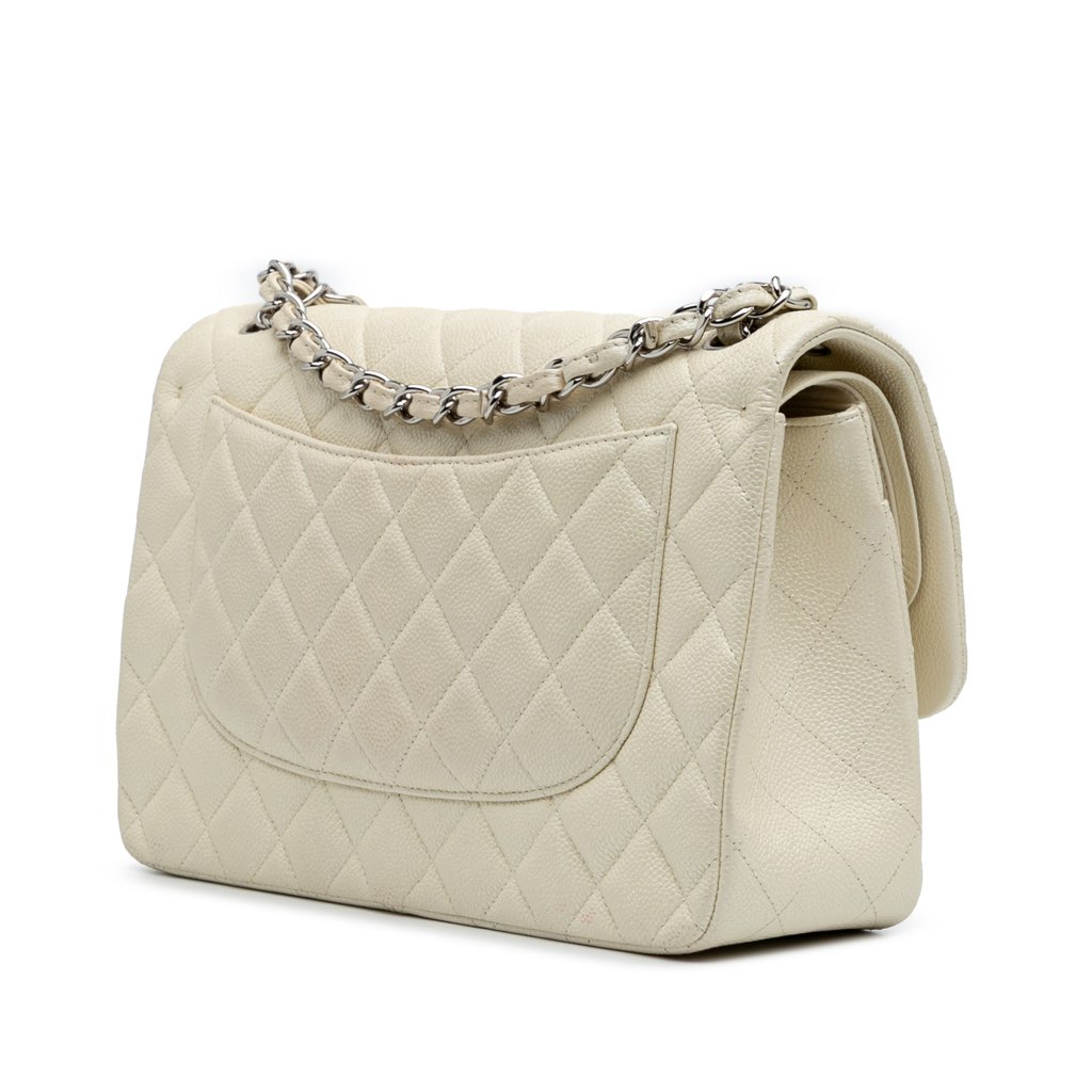 Chanel Jumbo Classic Caviar Double Flap - Back view