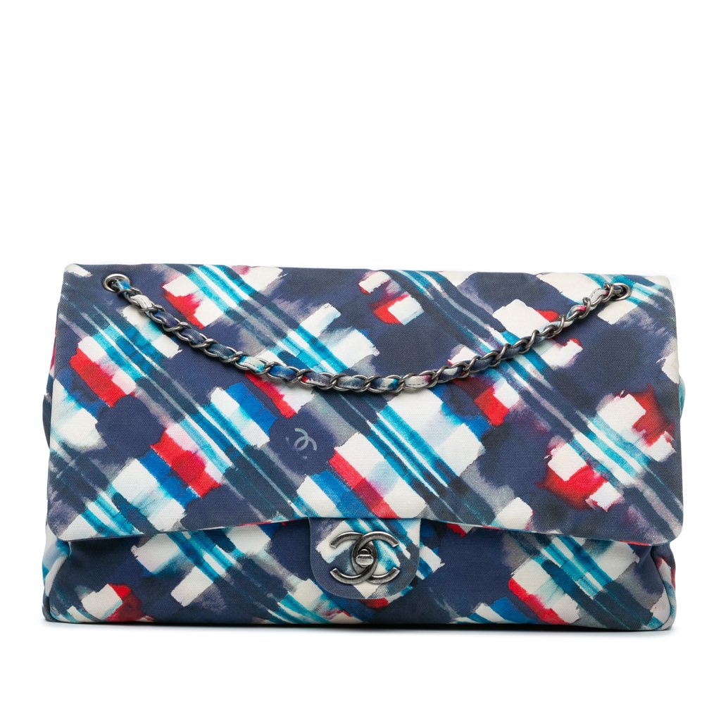 Chanel XXL Printed Canvas Airline Single Flap