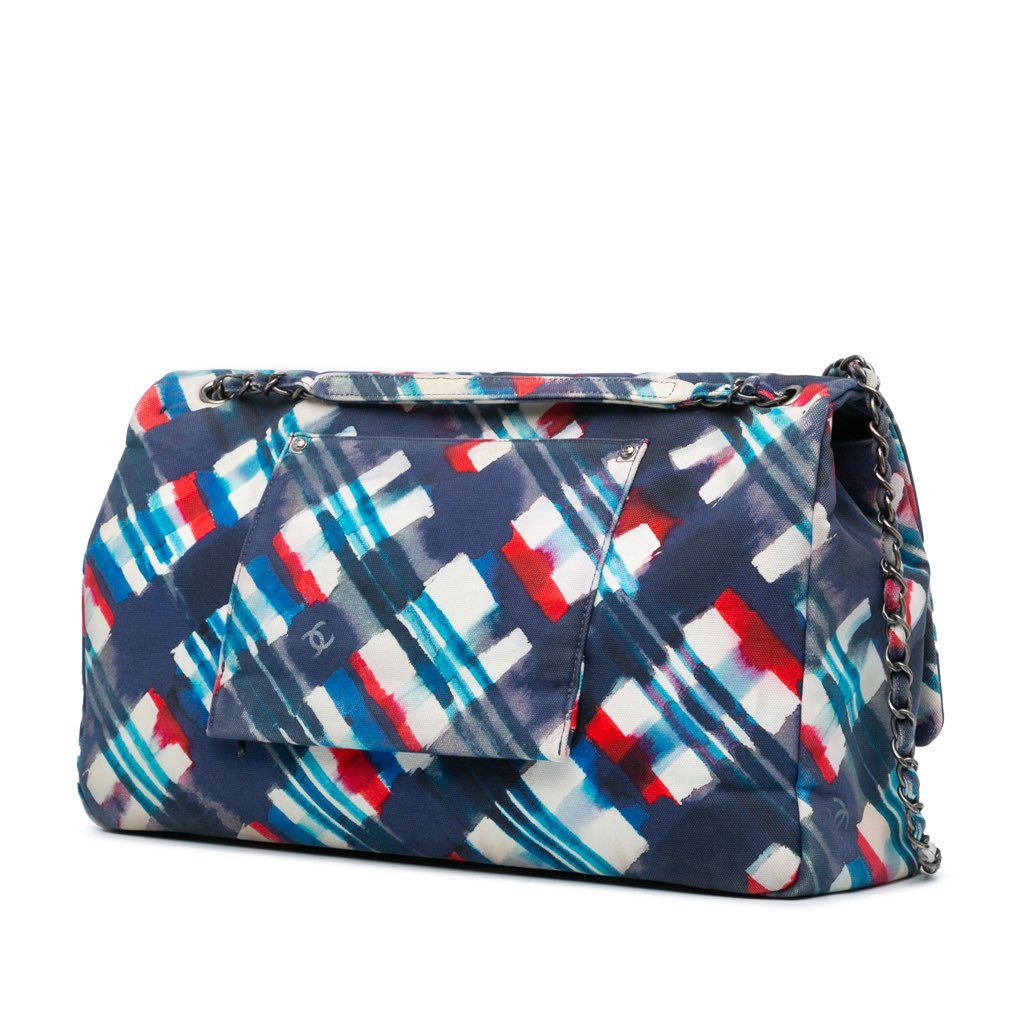 Chanel XXL Printed Canvas Airline Single Flap - 2