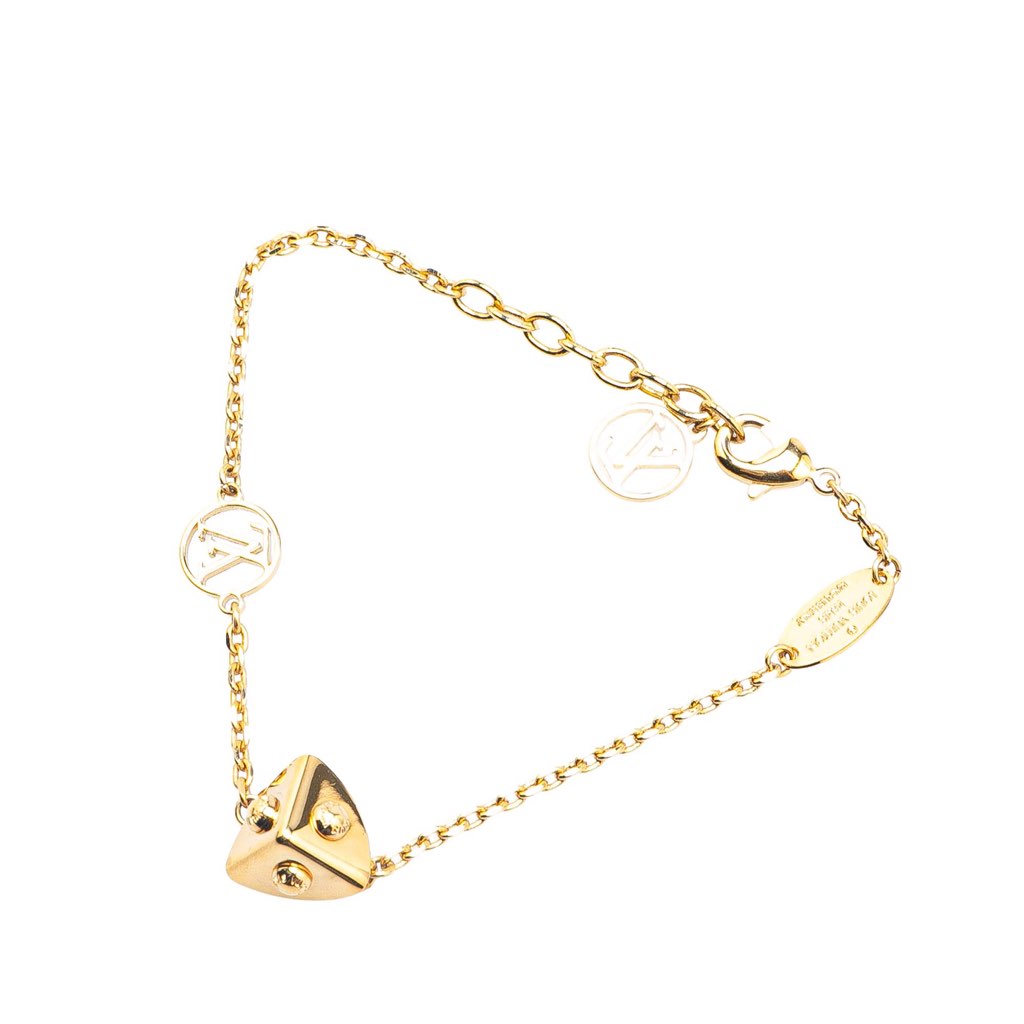 Louis Vuitton Gold Plated Trunkies Charm Bracelet - 2